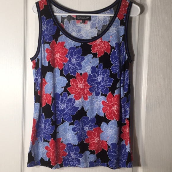 Jones New York Tops - Jones New York floral,ribbed top